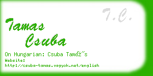 tamas csuba business card